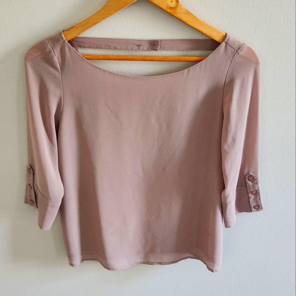 NEW Naked Zebra Backless Taupe Top